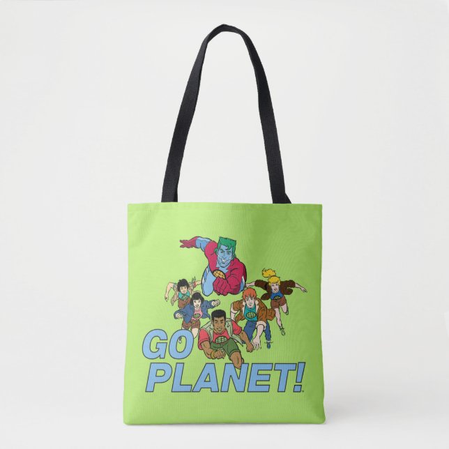 Tote Bag Capitaine Planète et les Planètes - Allez Planète  (Devant)