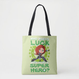 Tote Bag Captain America "Qui a besoin de chance"