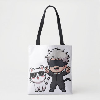 Tote Bag Caractère Anime et T-shirt Chat Blushing