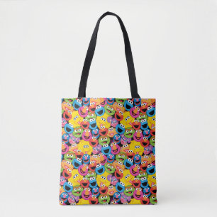 Tote Bag Caractère de rue Sésame Face au Motif