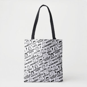 Tote Bag Caractères arachide Motif Graffiti
