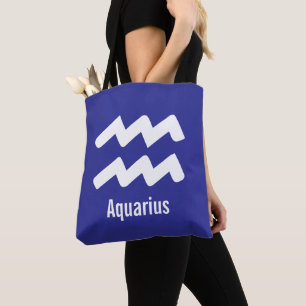 Tote Bag Caractères du Zodiaque Verseau Astrologie Minimali