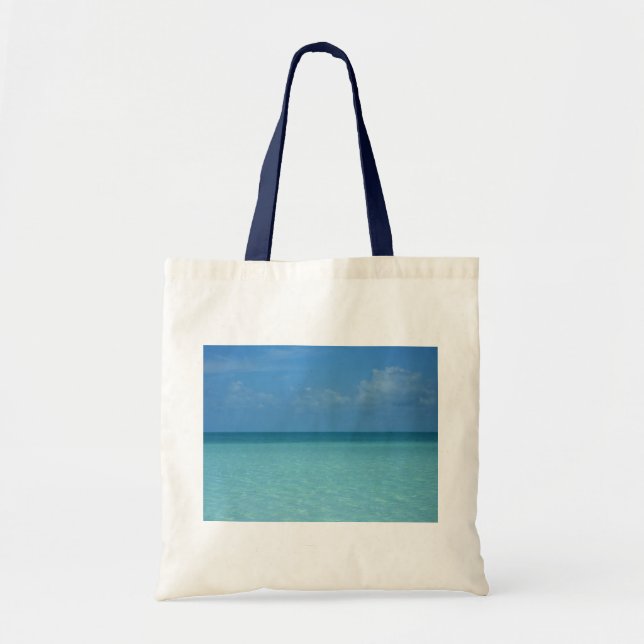 Tote Bag Caraïbes Horizon Tropical Turquoise Bleu (Devant)