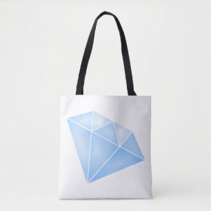 Tote Bag Carat diamant bleu brillant