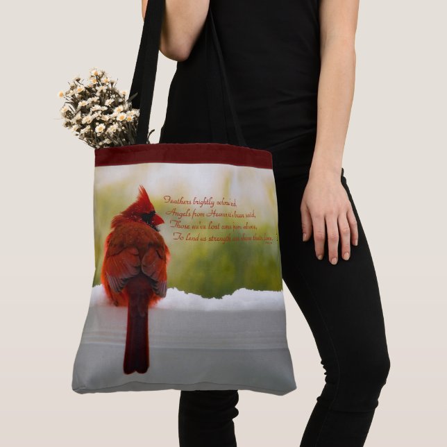 Tote Bag Cardinal avec Visiteur du poème du Ciel (De près)