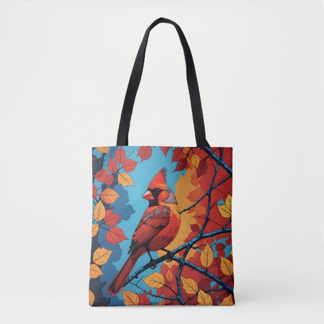 Tote Bag Cardinal en automne (Devant)