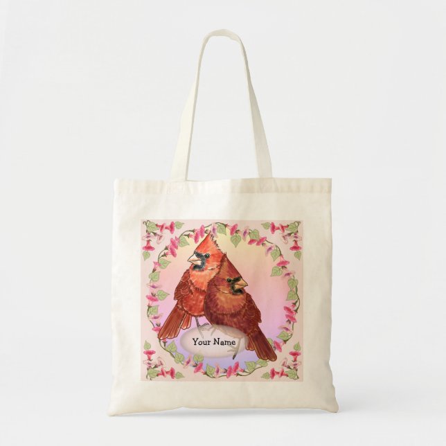 Tote Bag Cardinaux floraux (Devant)