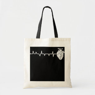Tote Bag Cardiologie Heartbeat pour infirmière en cardiolog