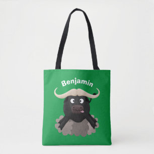 Tote Bag Caricature amusante de buffle d'eau courante