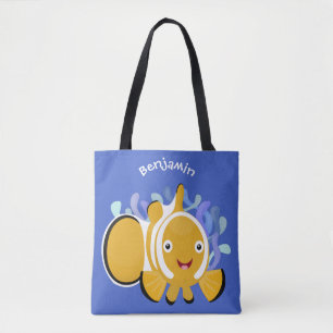 Tote Bag Caricature d'anénome de poisson clown joli