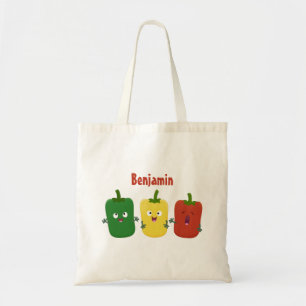 Tote Bag Caricature de chant trio capsicum poivre clair