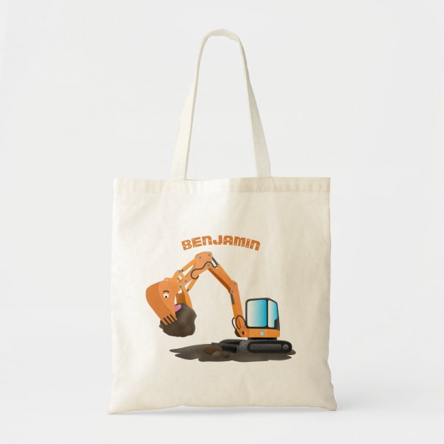 Tote Bag Caricature de la pelle orange (Devant)