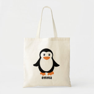Tote Bag Caricature de pingouin mignon Personnalisez votre 