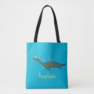 Tote Bag Caricature de plesiosaure, monstre marin mignon et