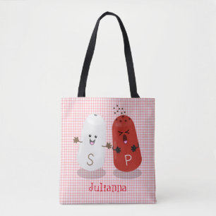 Tote Bag Caricature de shakers de sel et de poivre de Cute
