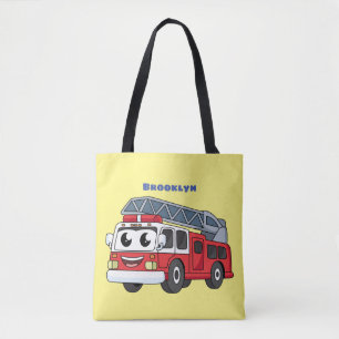 Tote Bag Caricature du moteur de feu joyeux