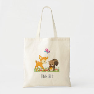 Tote Bag Caricature en bois mignon