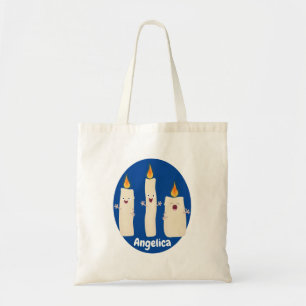 Tote Bag Caricature en trois chandelles mignonnes