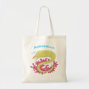 Tote Bag Caricature humoristique murène verte