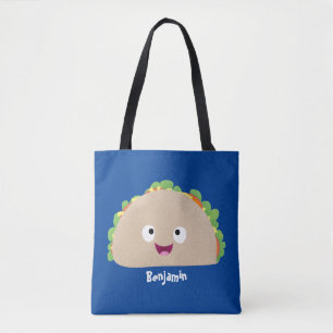 Tote Bag Caricature joli sourire taco dessin animé