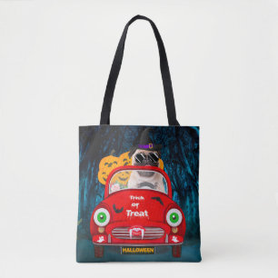 Tote Bag Carlin Chien voiture voiture effrayant Halloween