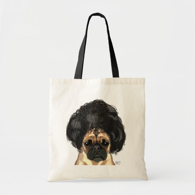 Tote Bag Carlin Dans Une Mauvaise Perruque (Devant)