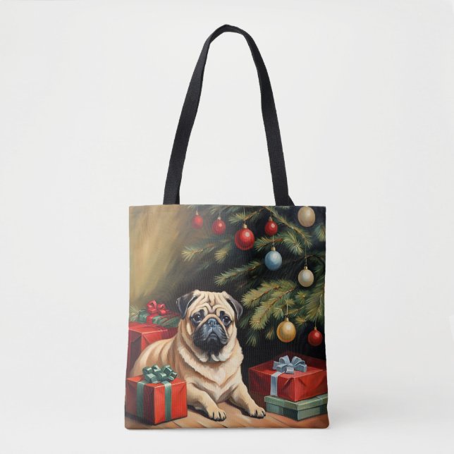 Tote Bag Carlin fête Noël (Devant)