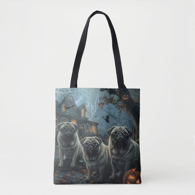Tote Bag Carlin Halloween Night Doggy Délice (Devant)
