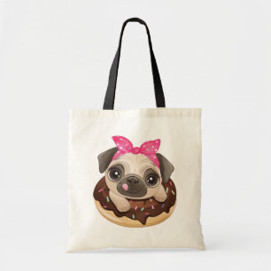 Tote Bag Carlin mou de l'amour du chien des chiots