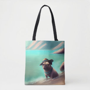 Tote Bag Carlin profitant de la peinture sur plage