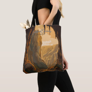 Tote Bag Carlsbad Cavernes Nouveau-Mexique Art Vintage Trav