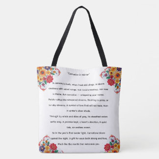 Tote Bag Carnation Énergie rose, rouge et blanc 5D peinture