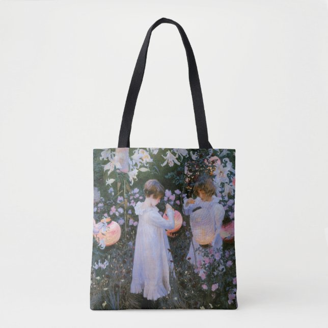 Tote Bag Carnation, Lily, Lily, Rose (Devant)