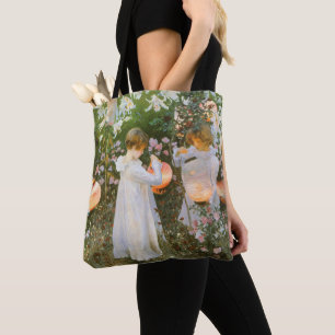 Tote Bag Carnation, Lily, Lily, Rose Par John Singer Sargen
