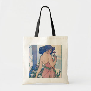 Tote Bag Carnation (Quatre Fleurs), Alphonse Mucha