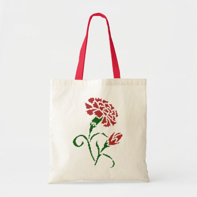 Tote Bag Carnations rouges (Devant)