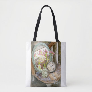 Tote Bag "Carnations Vintages" fourre-tout