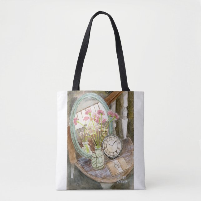 Tote Bag "Carnations Vintages" fourre-tout (Devant)