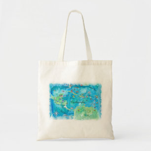 Tote Bag Carnet d'affiches de voyage de croisières caribé