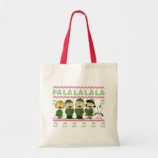 Tote Bag Caroling Christmas Sweater Graphic (Devant)