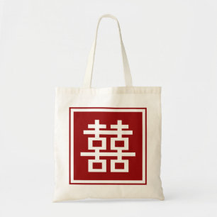 Tote Bag Carré Logo double bonheur Mariage chinois