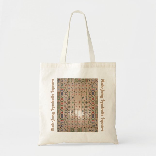 Tote Bag Carré symbolique Mah-Jong (Devant)