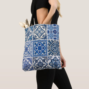 Tote Bag Carrelage méditerranéen, Portugais, Azulejo, Majol