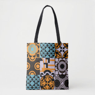 Tote Bag Carrelage vintage : détails de décoration complexe