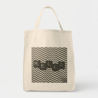 Tote Bag Carrelé bonjour