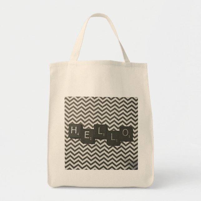 Tote Bag Carrelé bonjour (Devant)