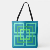 Carrés géométriques modernes, Aqua, Turquoise, Ver