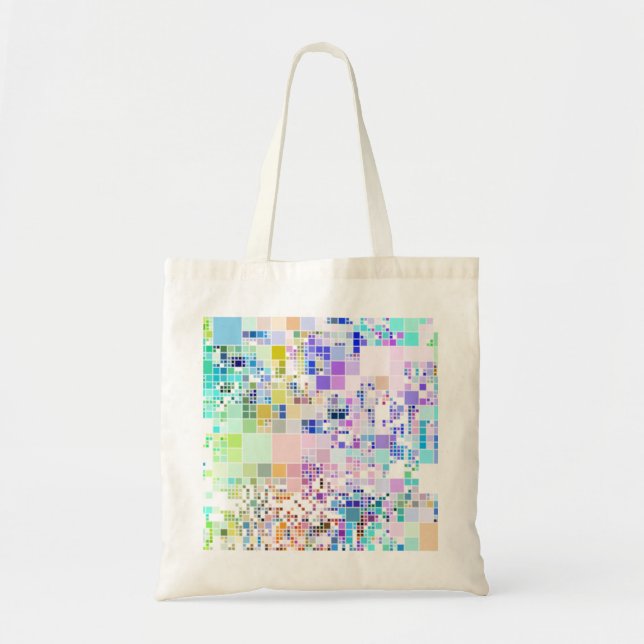 Tote Bag Carrés géométriques Pastel (Devant)