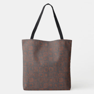 Tote Bag Carrés métalliques rouillés