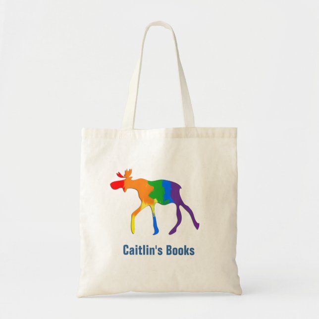 Tote Bag Cartable fait sur commande de bibliothèque (Devant)